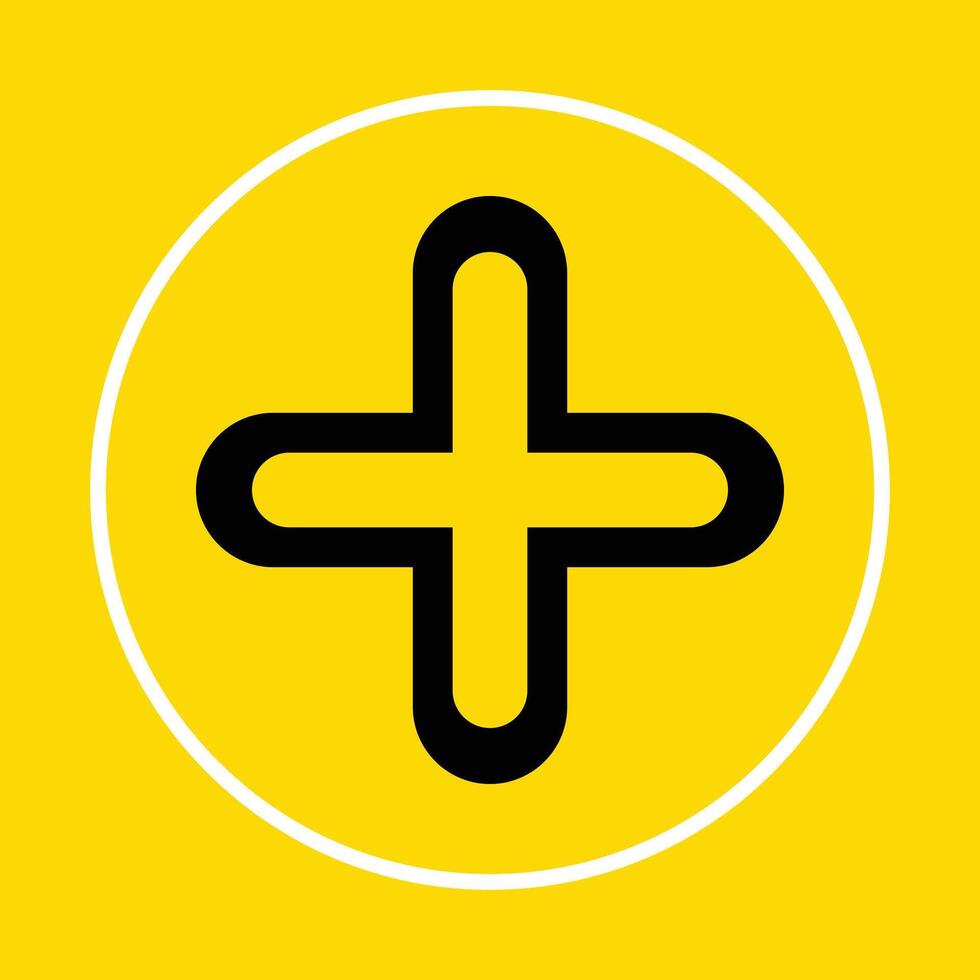 Plus symbol abstract beautiful yellow background illustration design vector