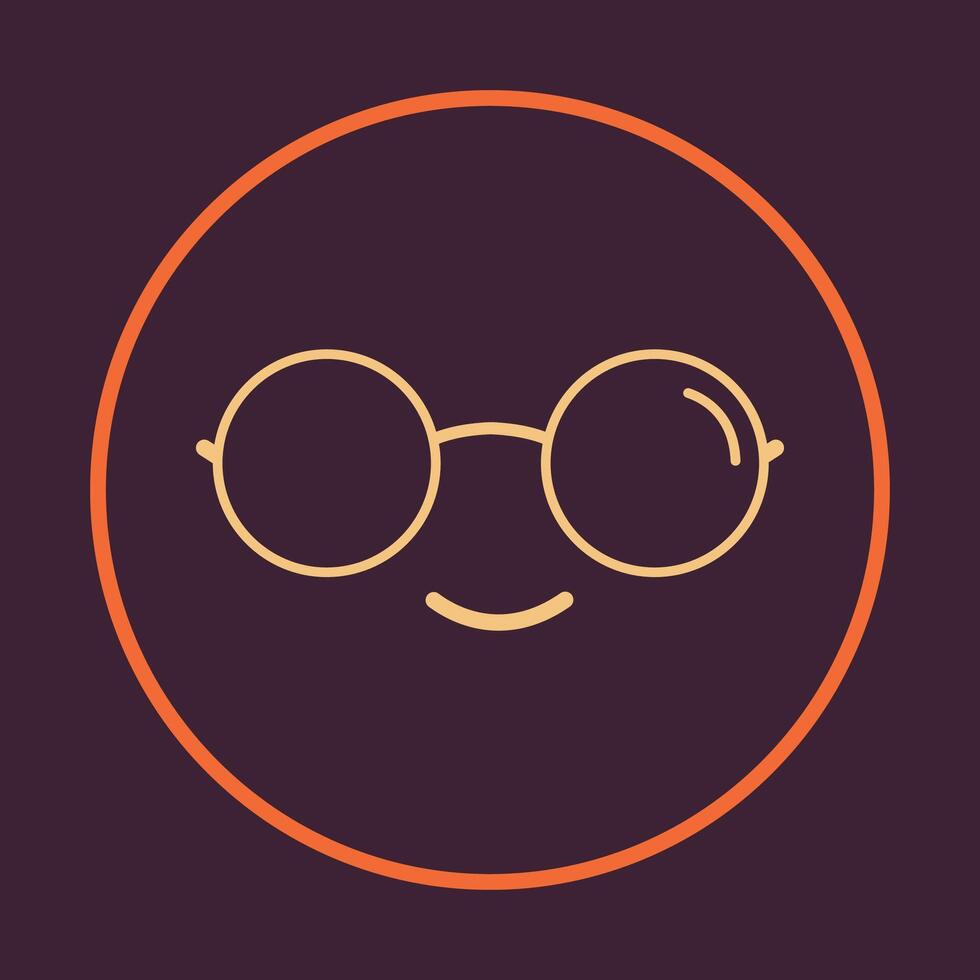 Glasses Icon abstract beautiful brown background illustration design vector