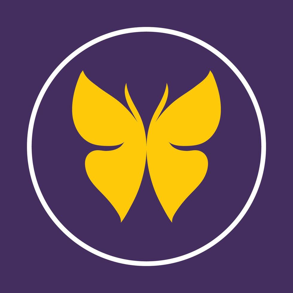 Butterfly Icon abstract beautiful purple background illustration design vector