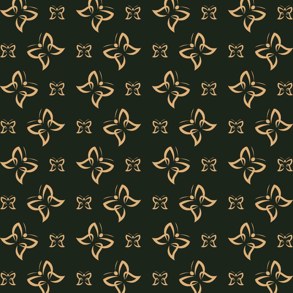 Green luxury Butterfly trendy multicolor repeating illustration design vector