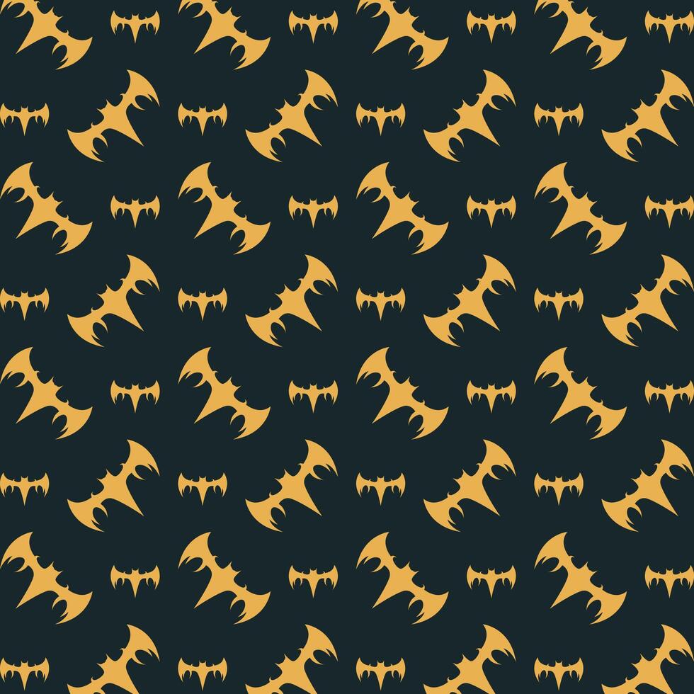Gold bat favored trendy multicolor repeating illustration design vector