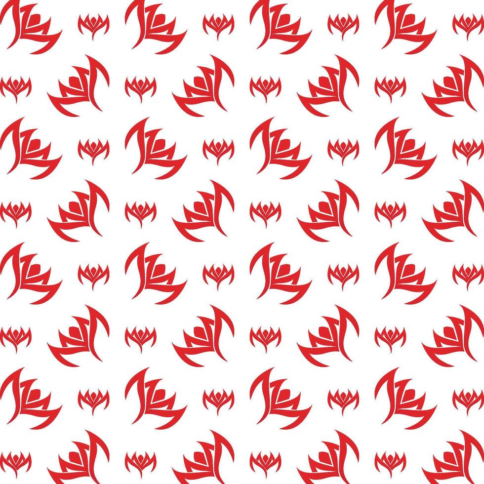 Red Flower talented trendy multicolor repeating illustration design vector