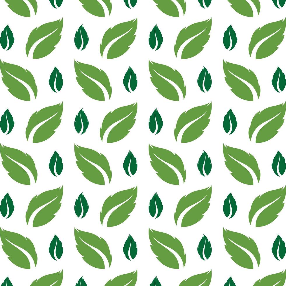 Green leaf talented trendy multicolor repeating illustration design vector