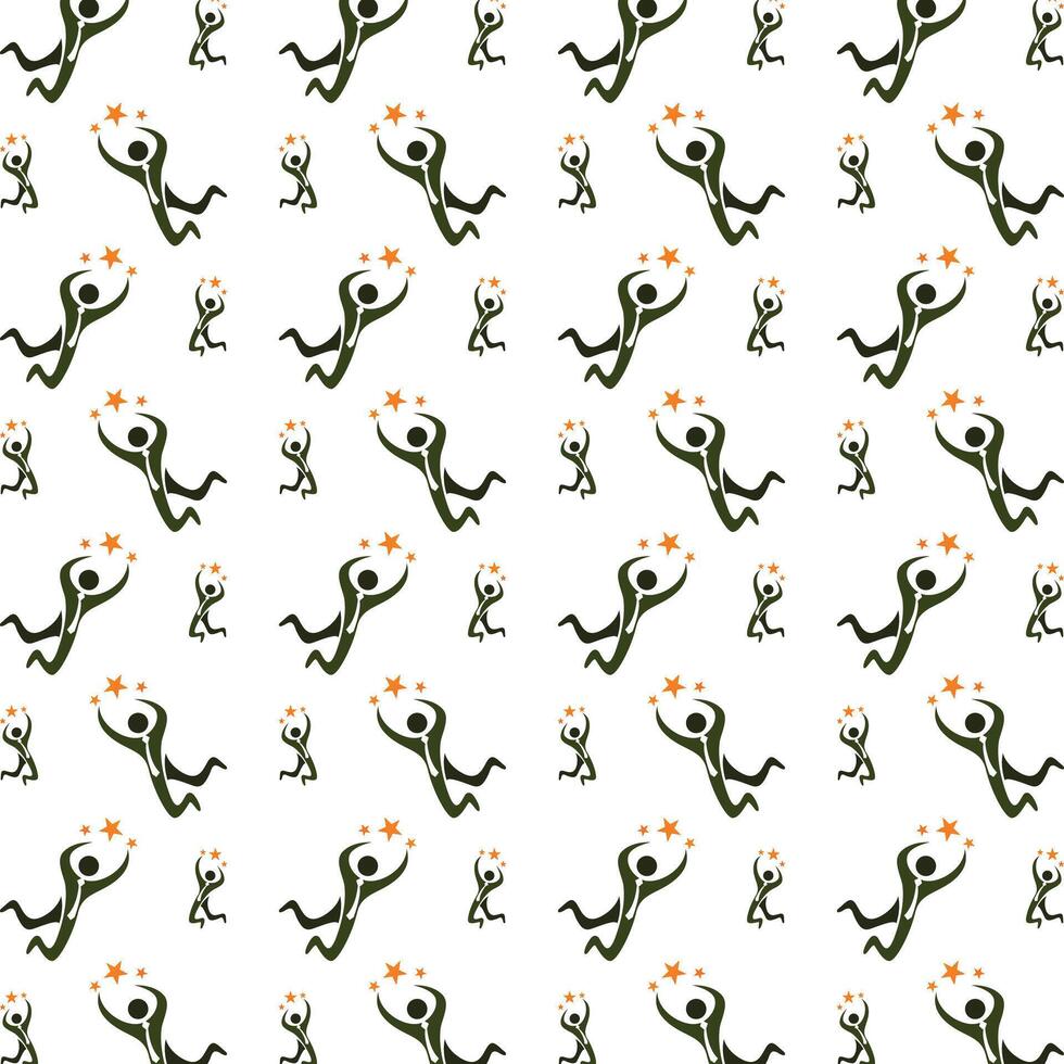 Success talented trendy multicolor repeating illustration design vector