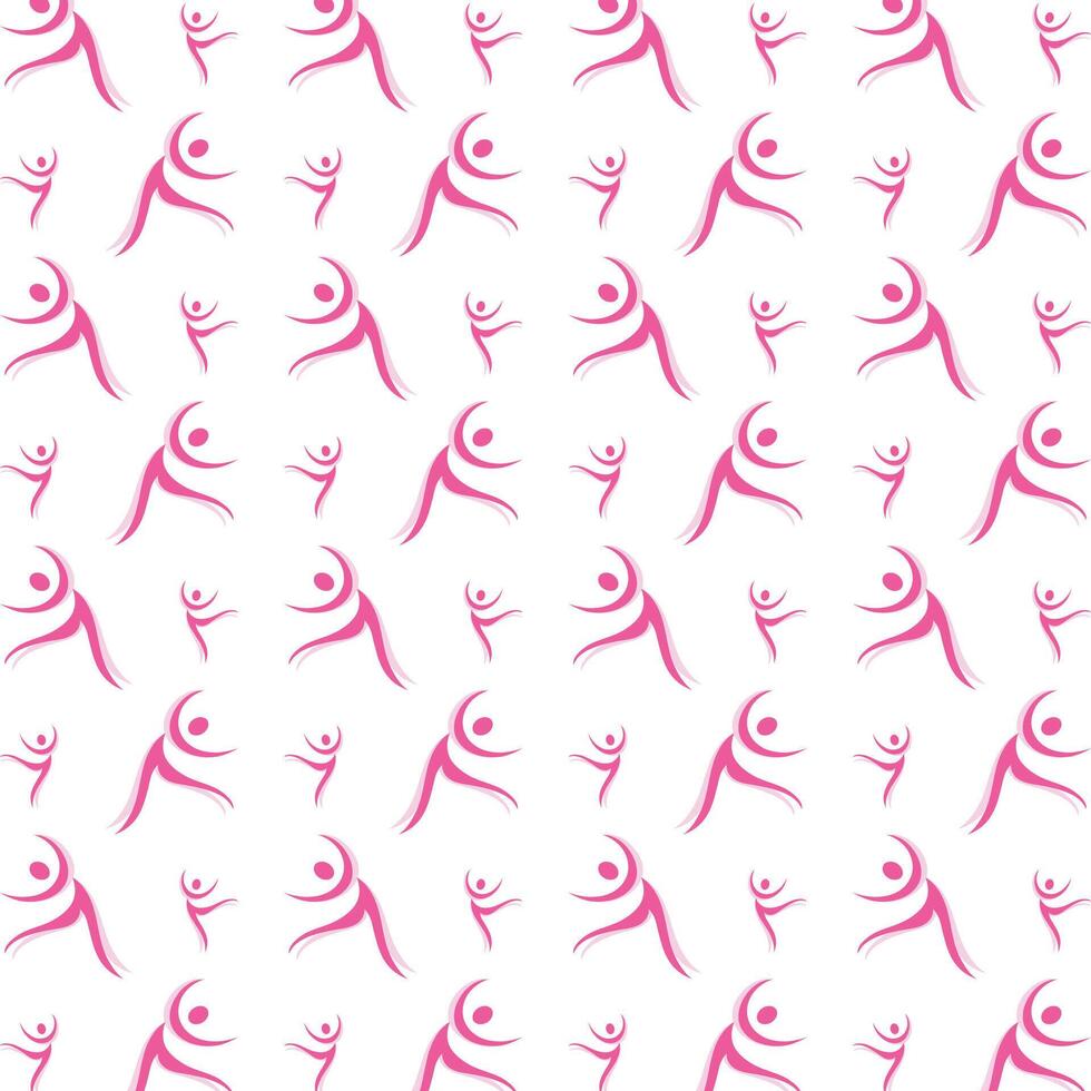 Human adaptable trendy multicolor repeating illustration background design vector