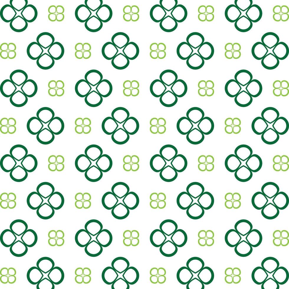 Green flower skilled trendy multicolor repeating illustration design vector