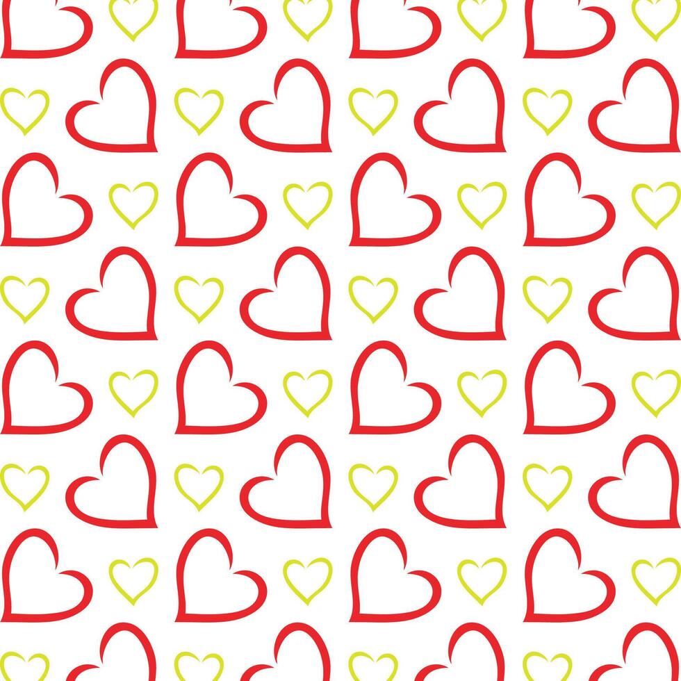 Heart adaptable trendy multicolor repeating illustration background design vector