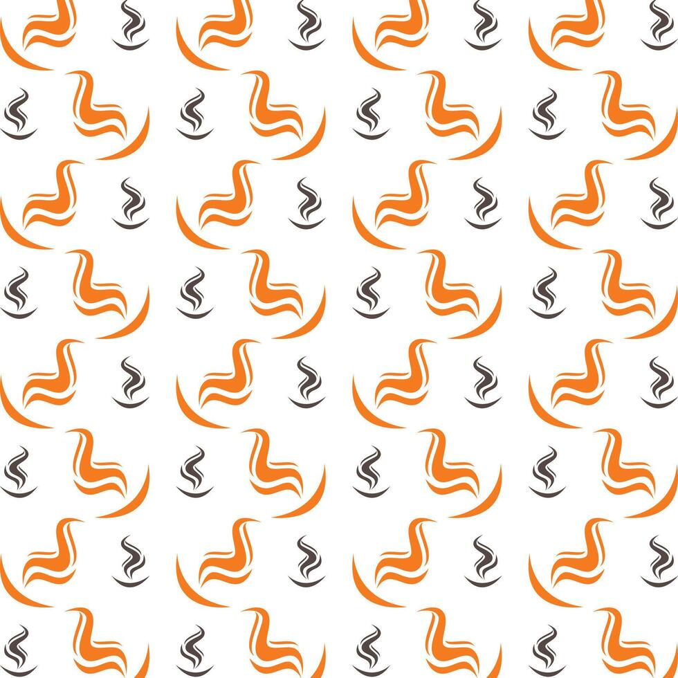 Fire flame talented trendy multicolor repeating illustration design vector