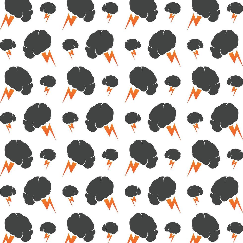 Thunderbolt sly trendy multicolor repeating pattern illustration background design vector