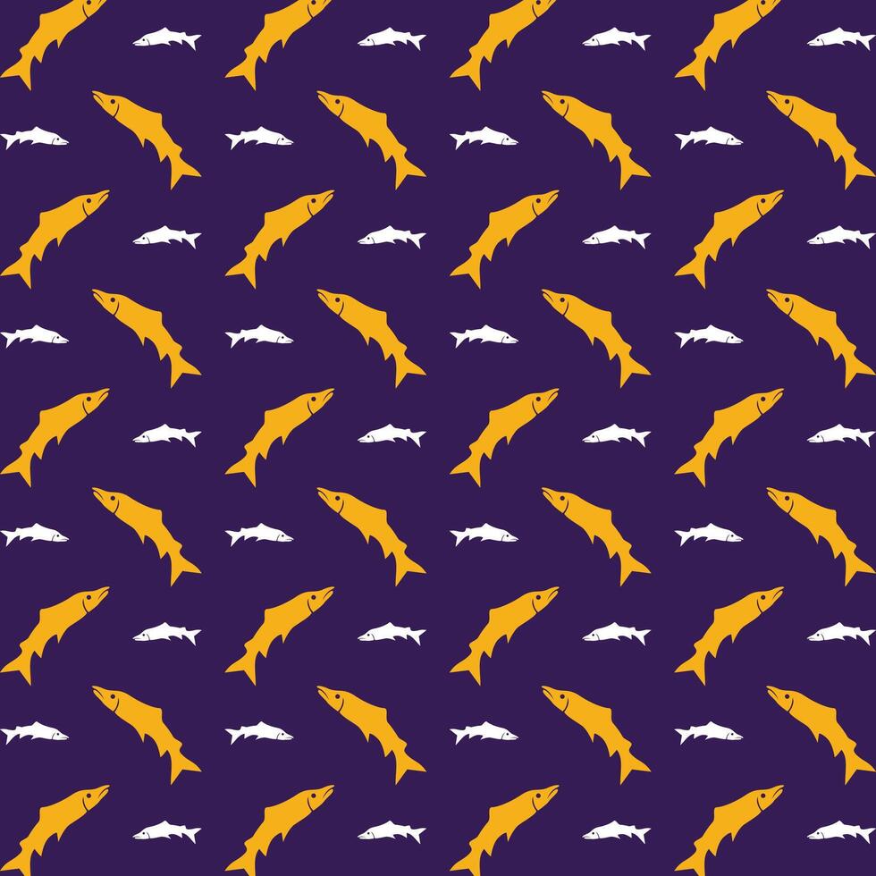 Fish athletic trendy multicolor repeating pattern illustration background design vector
