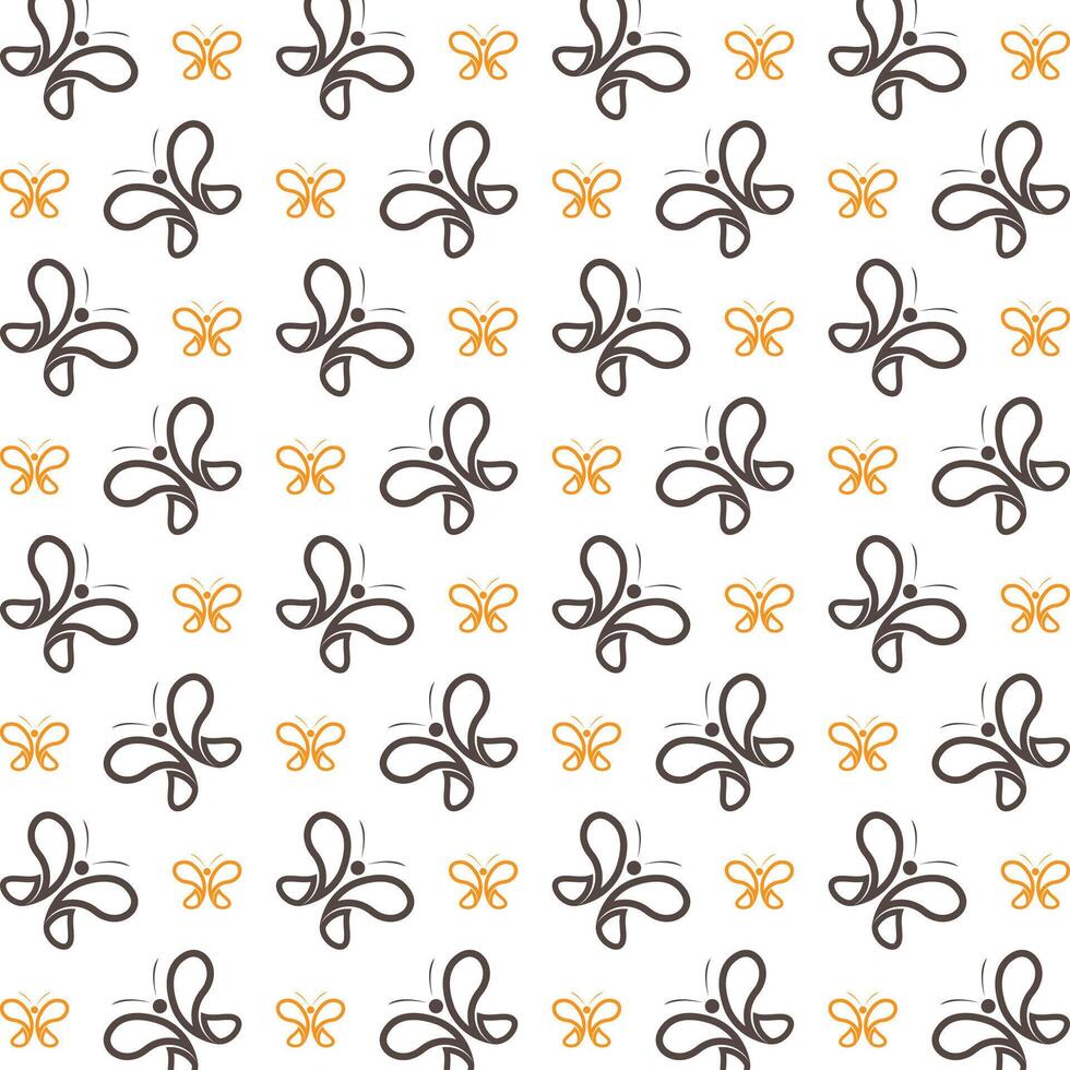 Cute Butterfly sly trendy multicolor repeating pattern illustration background design vector