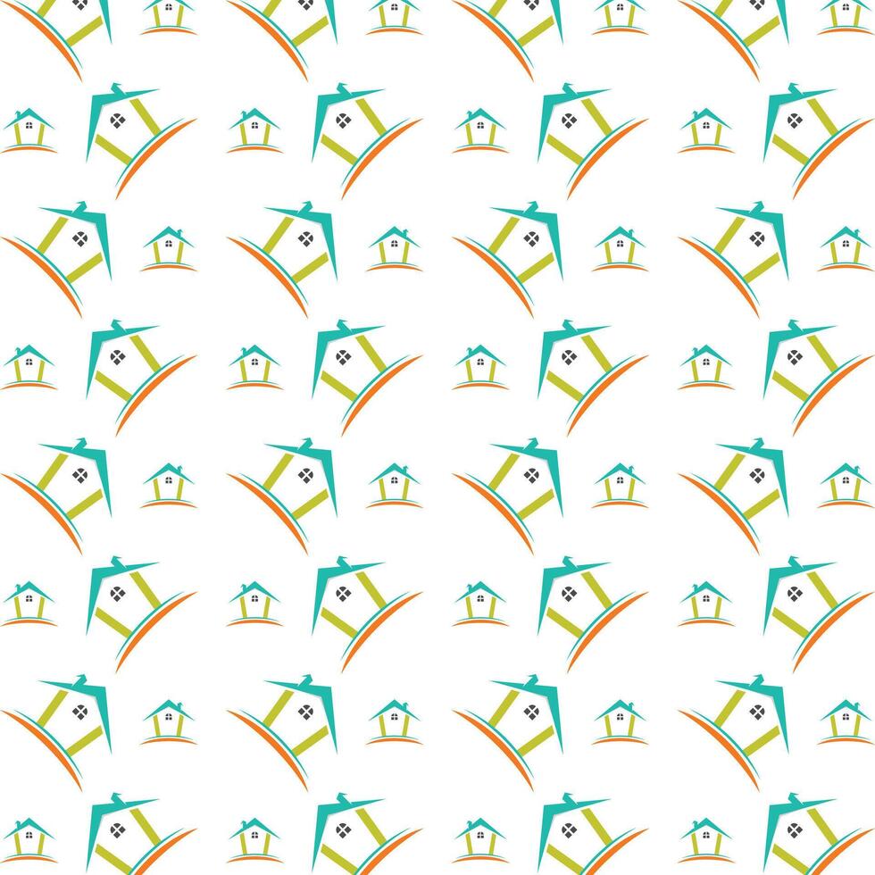 House athletic trendy multicolor repeating pattern illustration background design vector