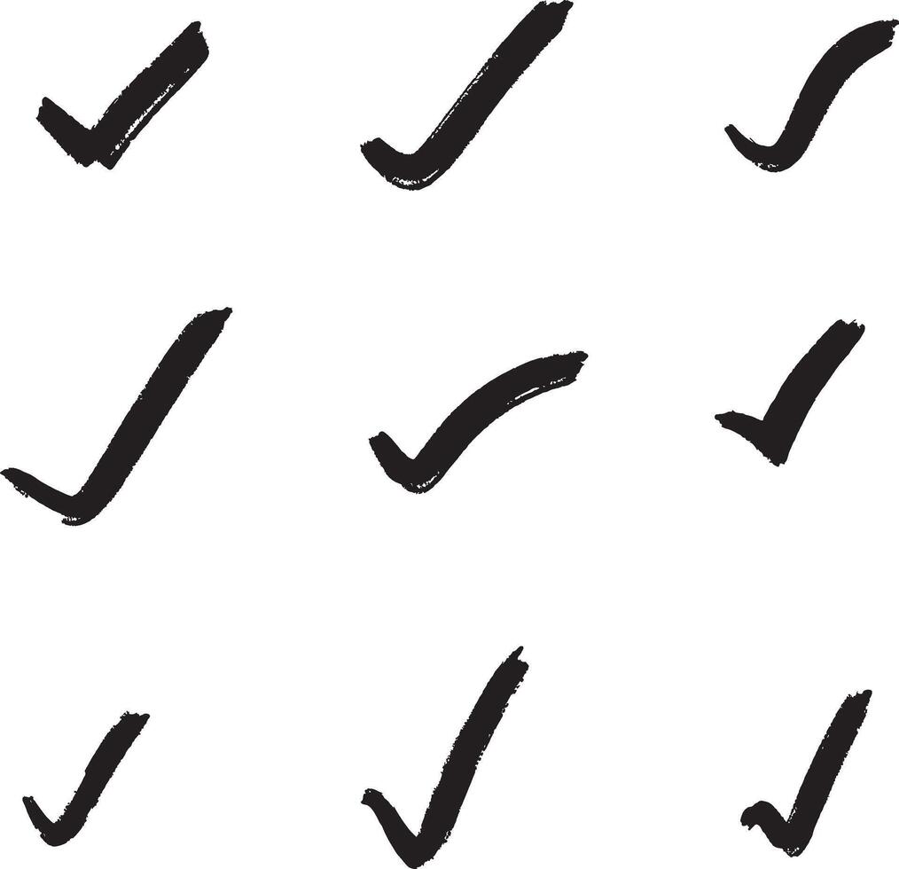 Tick mark drawing vector