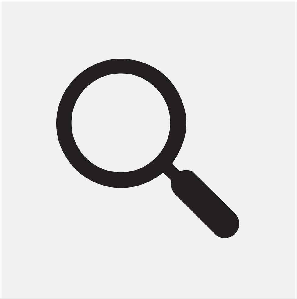 Magnifying glass icon silhouette illustration white background vector