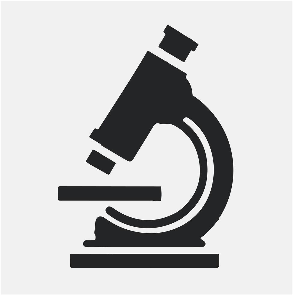 Microscope icon silhouette illustration white background vector