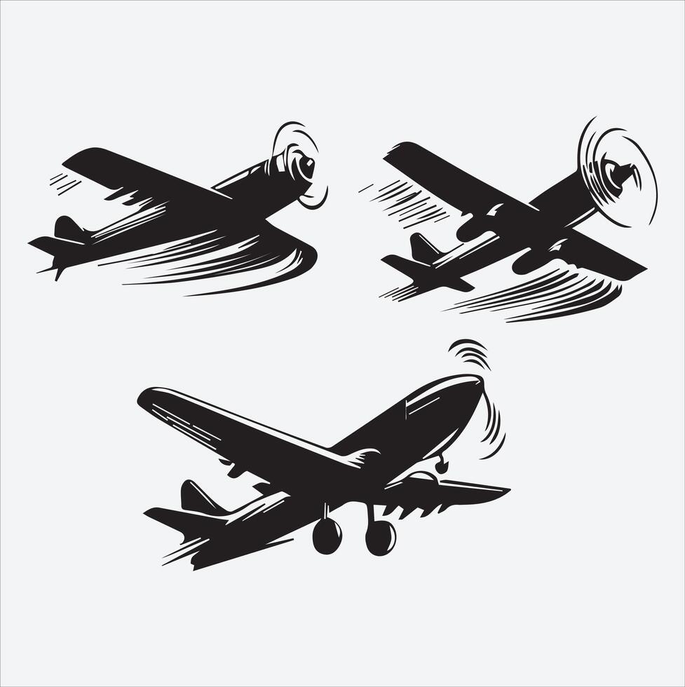 drawing of a plane silhouette with skywriting. vector