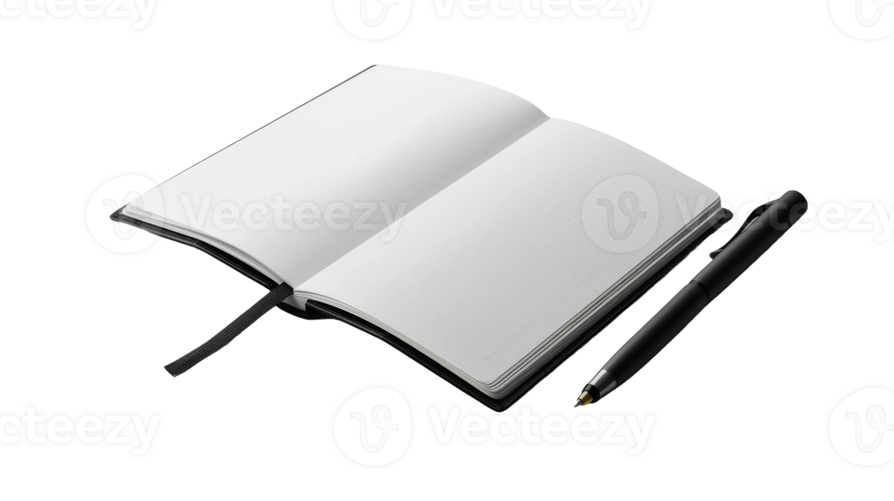 A minimalist notebook with a sleek design on the transparent background, Format png
