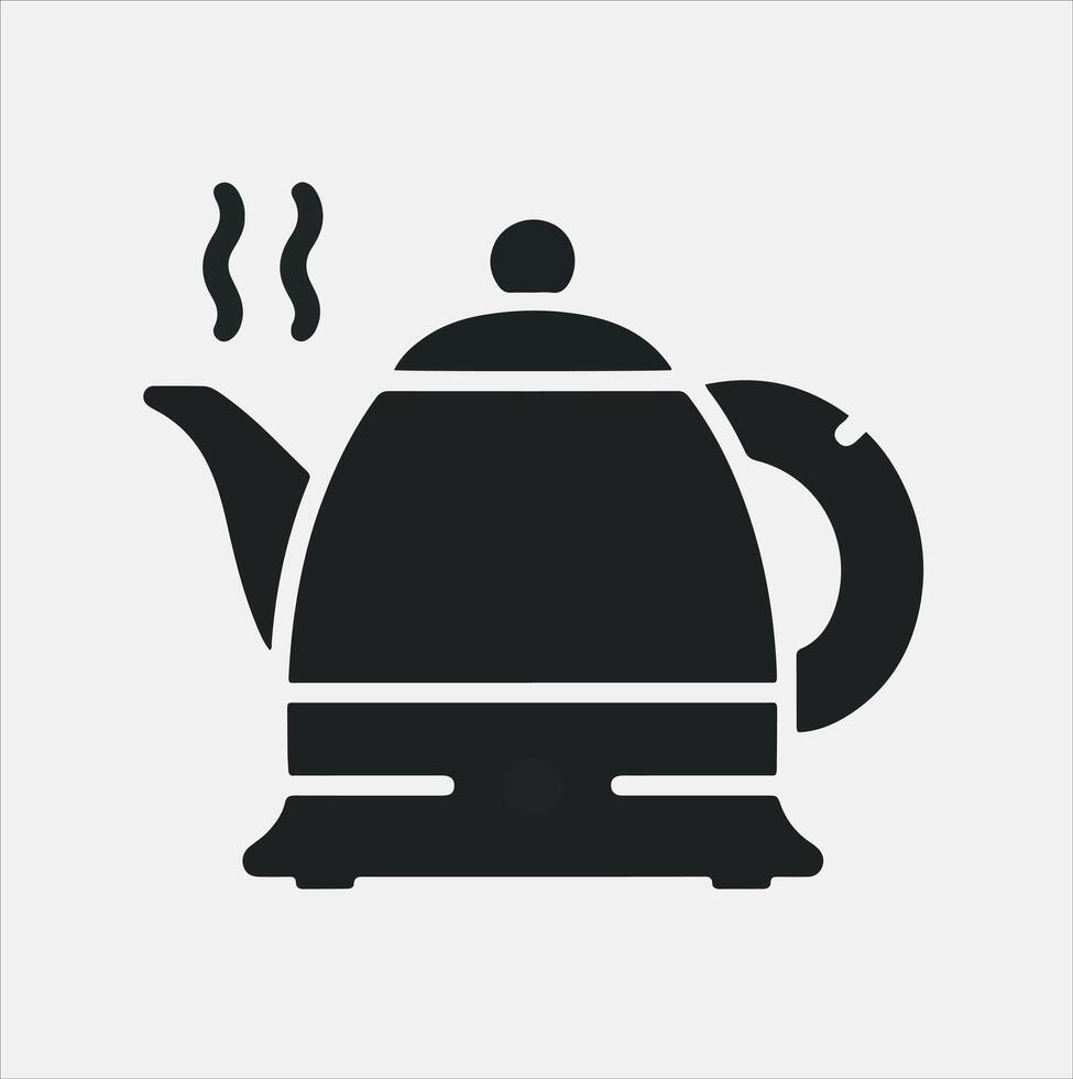 kettle symbol image black color silhouette vector