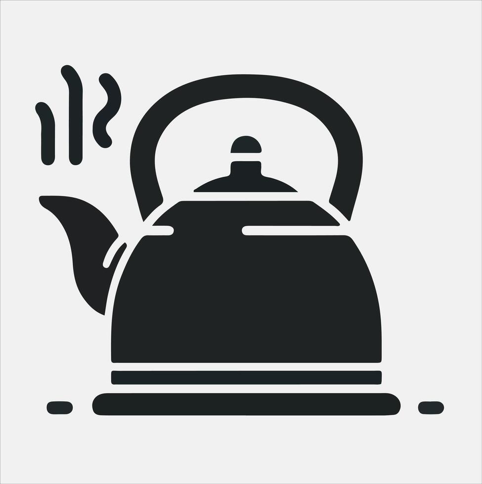 kettle symbol image black color silhouette vector