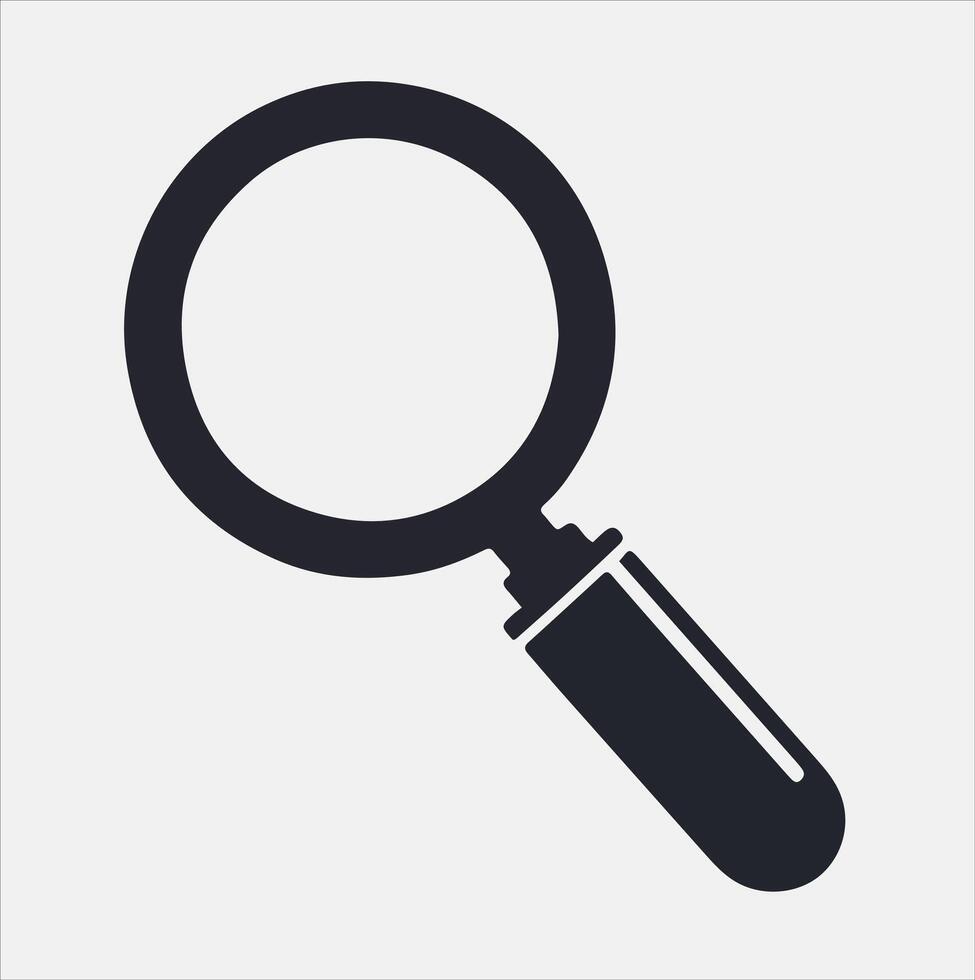 Magnifying glass icon silhouette illustration white background vector
