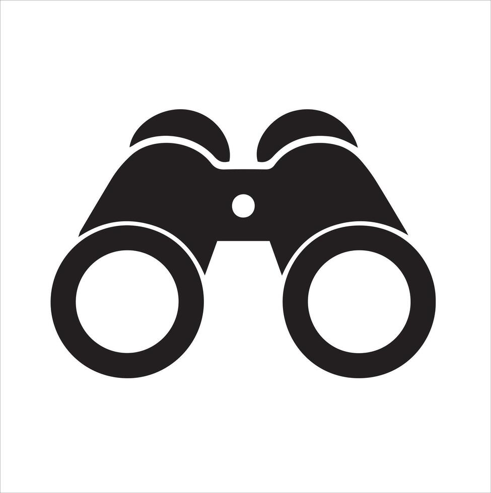 Binoculars icon silhouette illustration white background vector