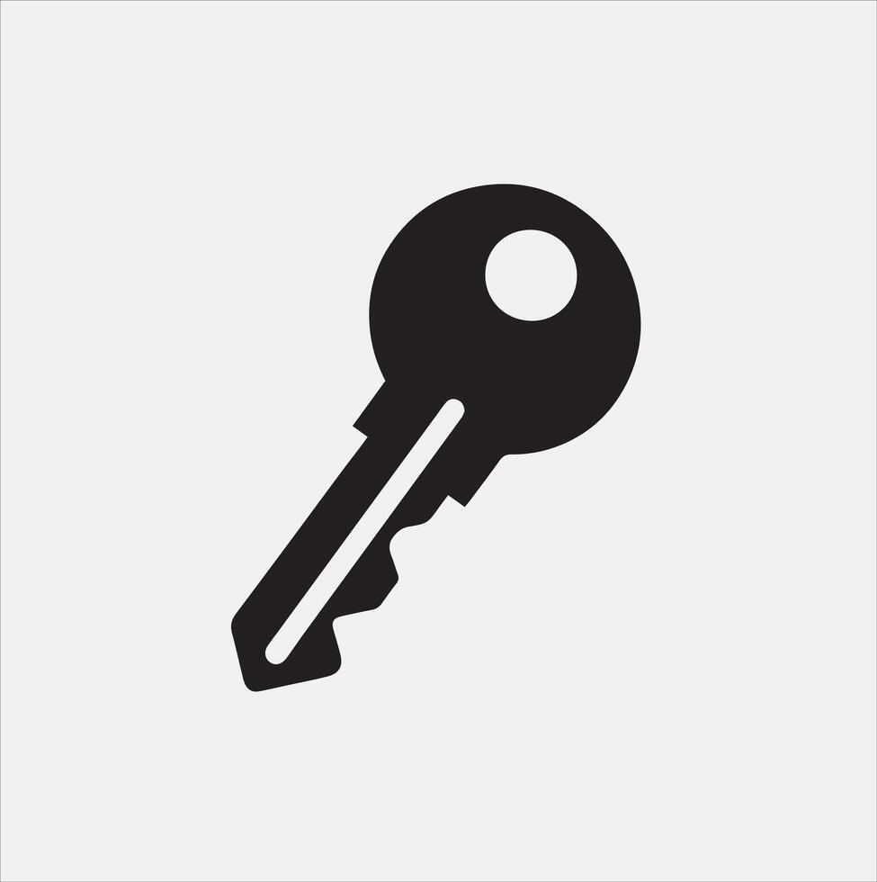 Key icon silhouette illustration white background vector