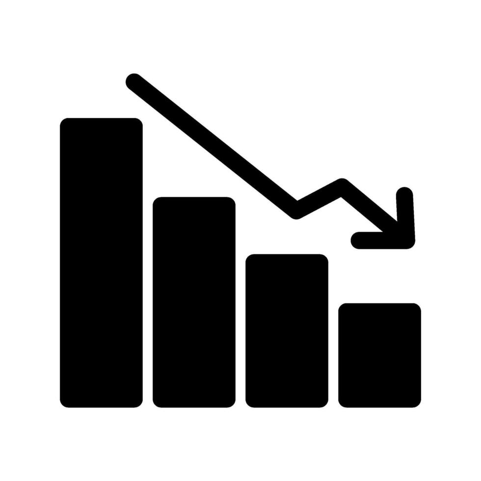 Loss Chart Icon Symbol Design Illustration vector