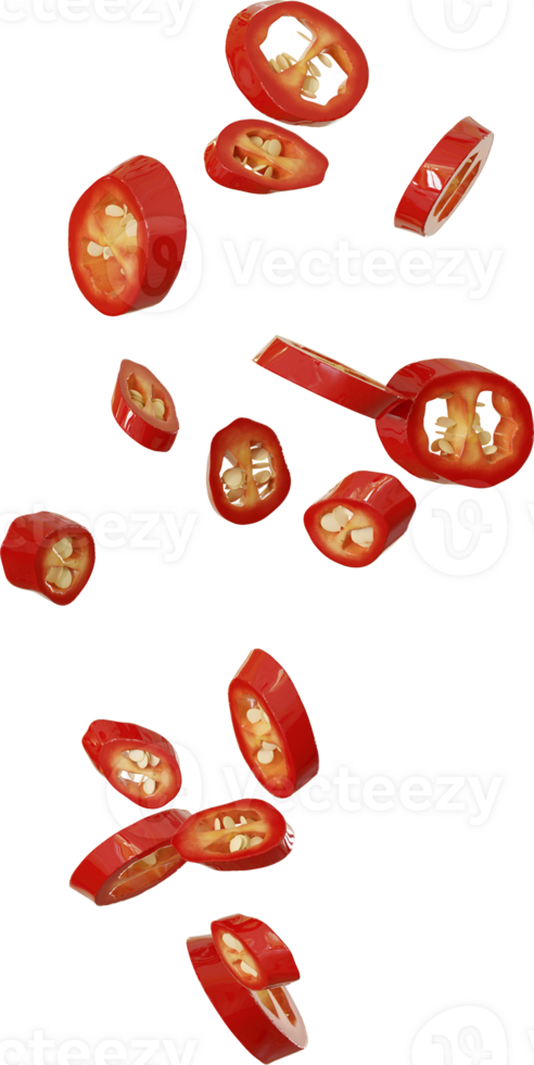 red chilli pepper slices png