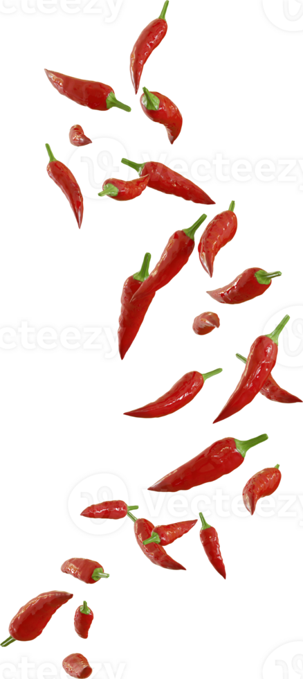 falling red chilli png