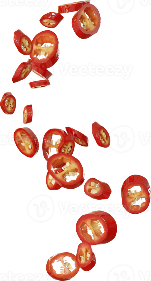 red chilli pepper slices png