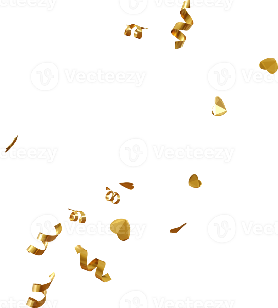 golden confetti for party png