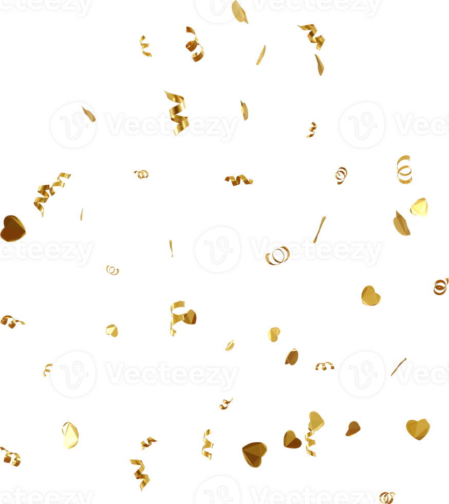 golden confetti for party png