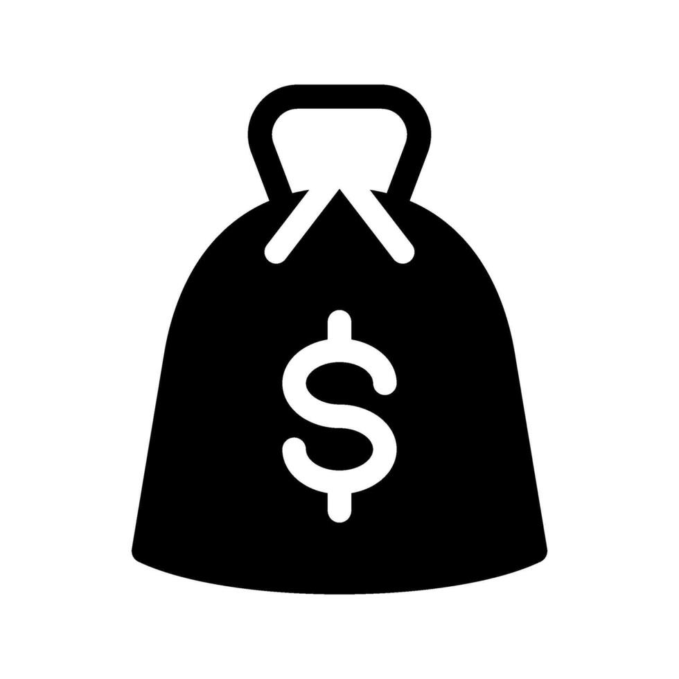 Money Bag Icon Symbol Design Illustration vector
