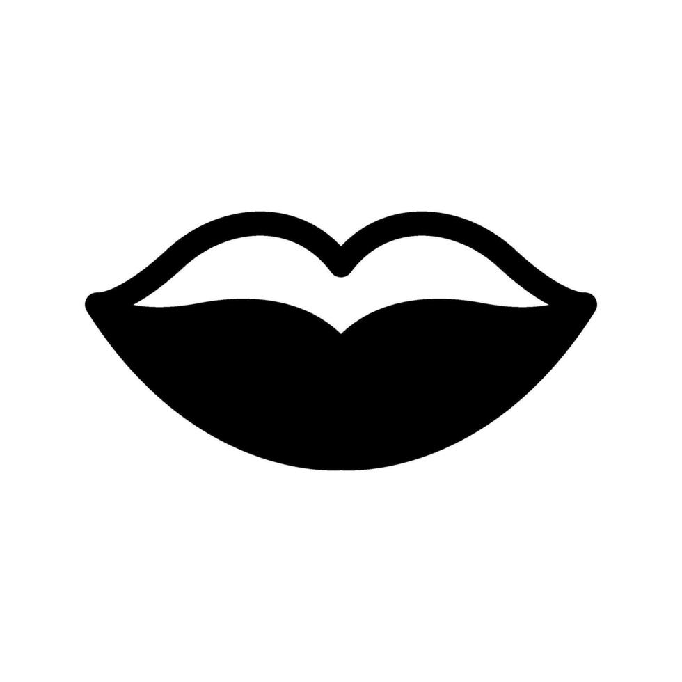 Glossy Lips Icon Symbol Design Illustration vector