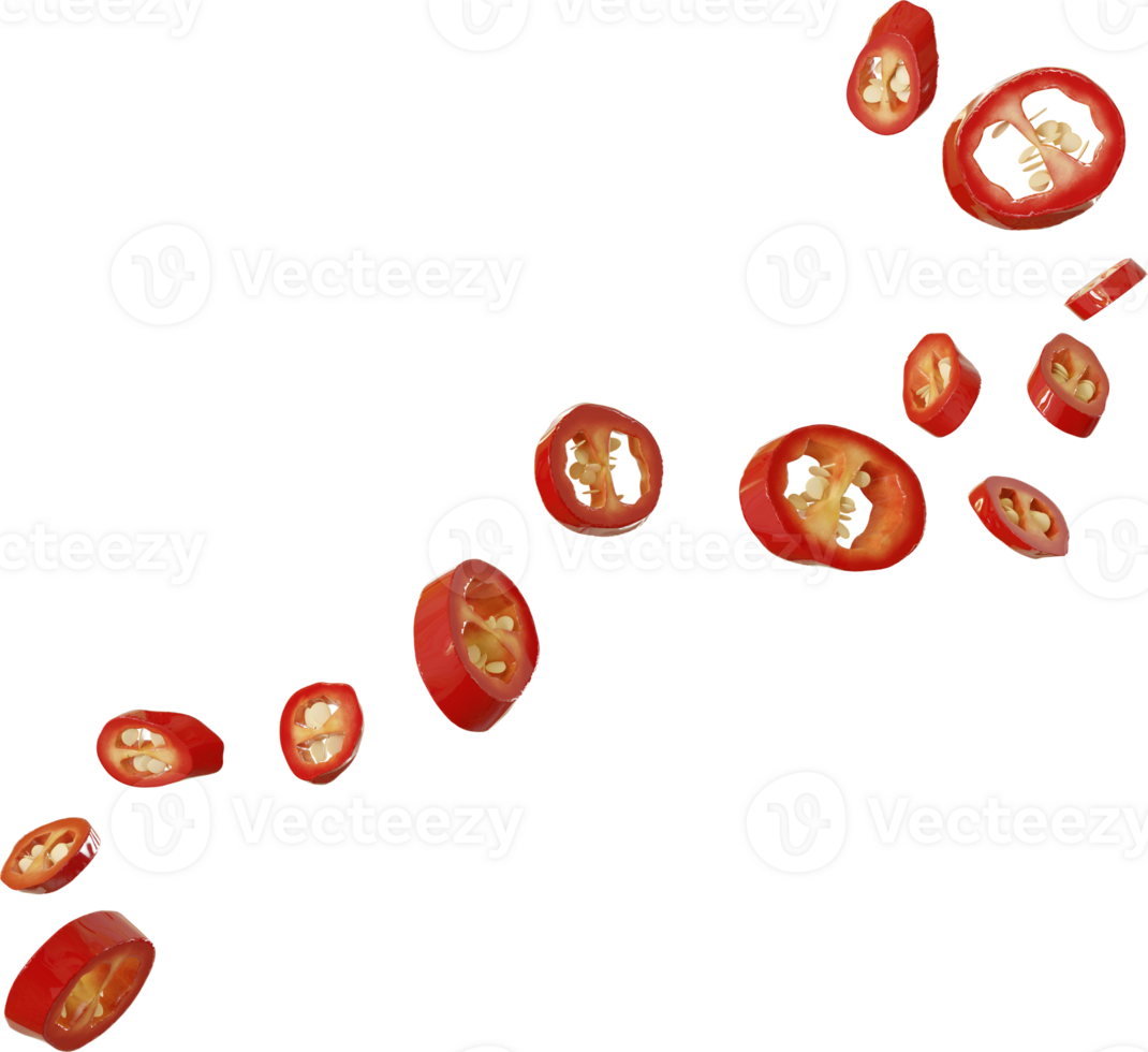 red chilli pepper slices png
