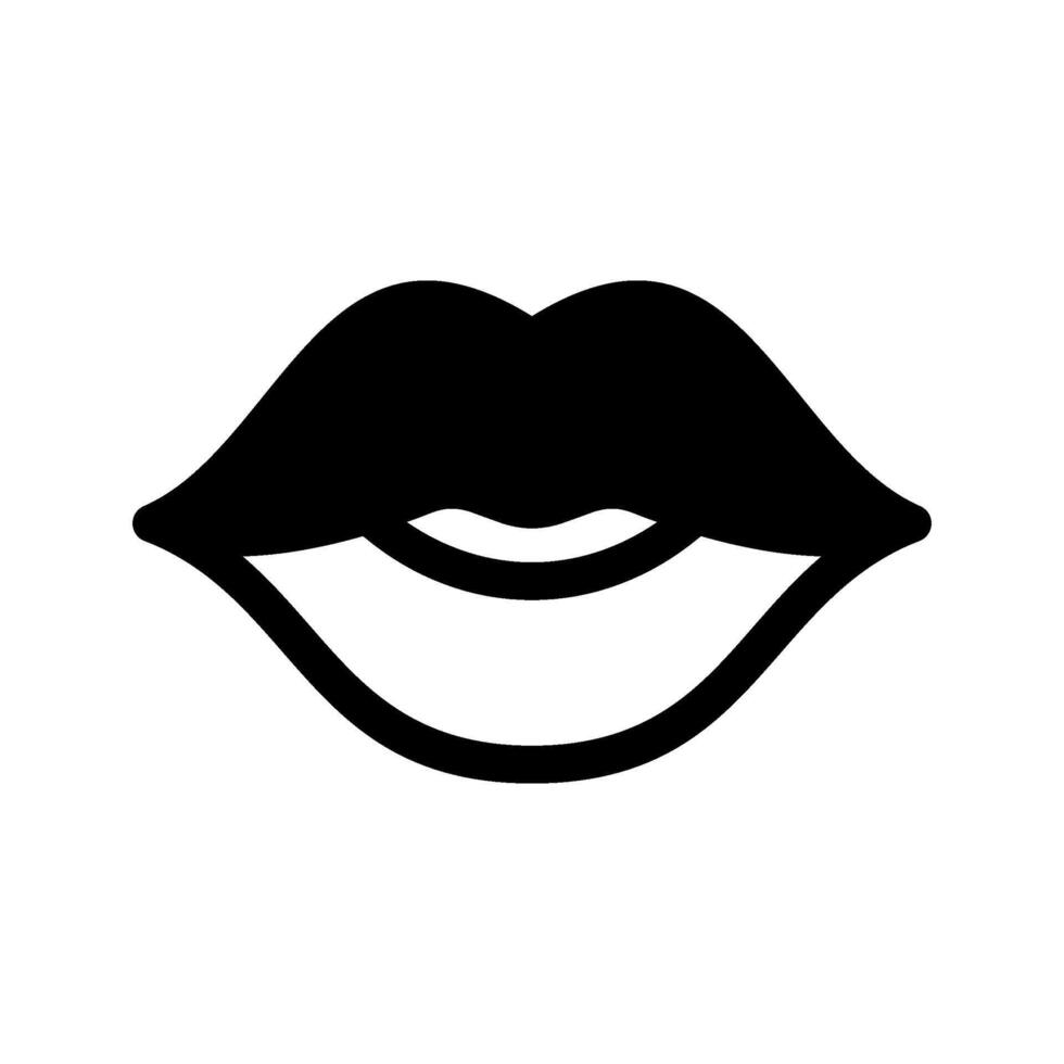 Glossy Lips Icon Symbol Design Illustration vector