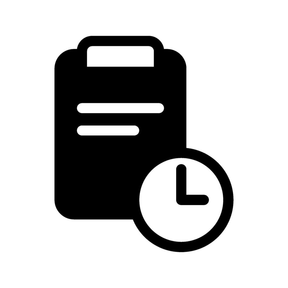 Clipboard Pending Icon Symbol Design Illustration vector