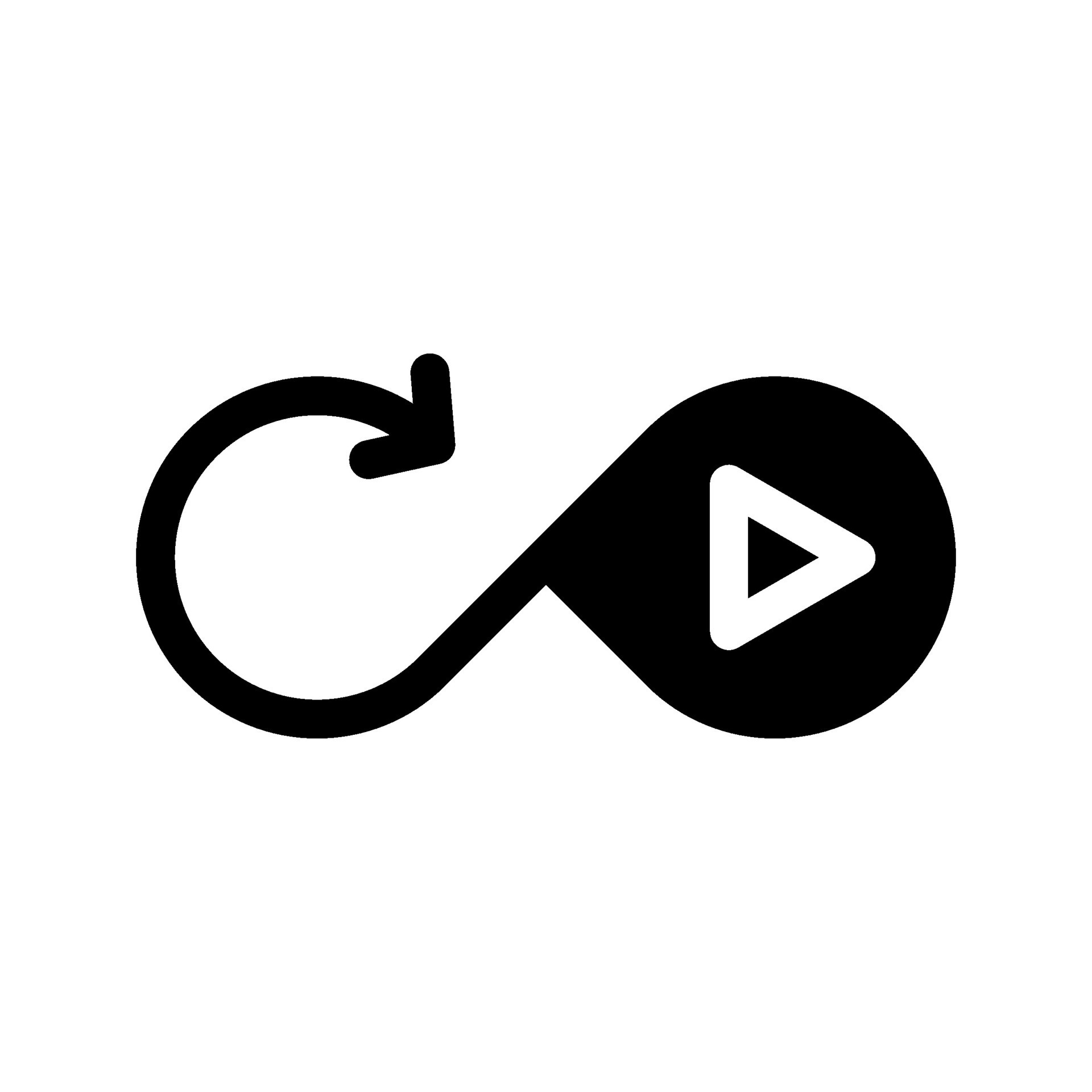 Continuous Play Icon Symbol Design Illustration 46391585 Vector Art at