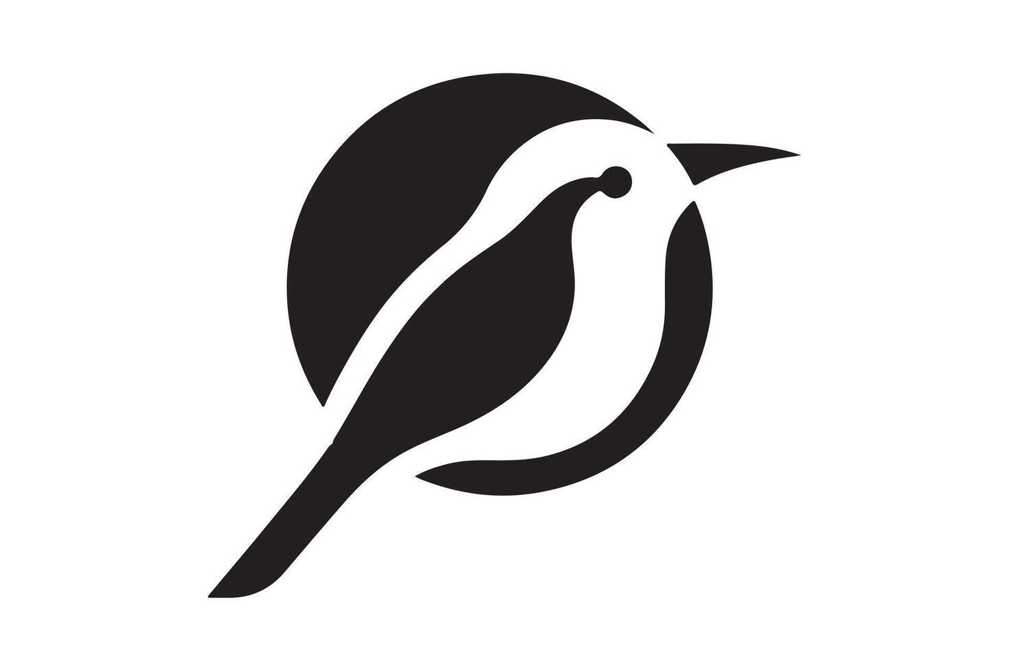 Silhouette bird graphics vector