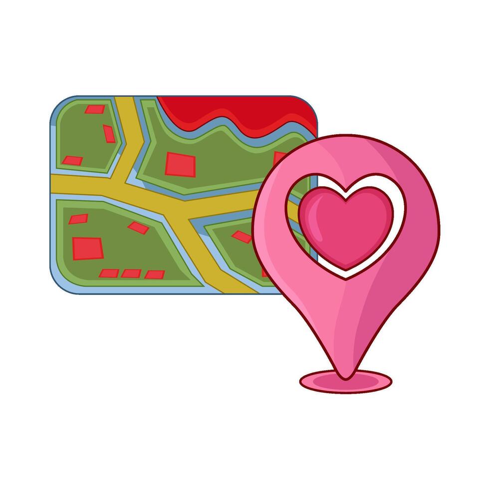 illustration of wedding location pin vector