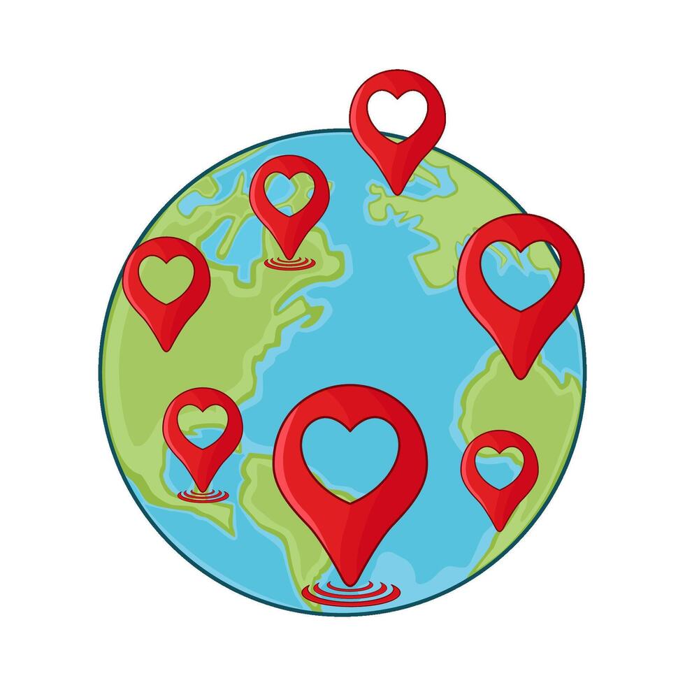 illustration of global location vector