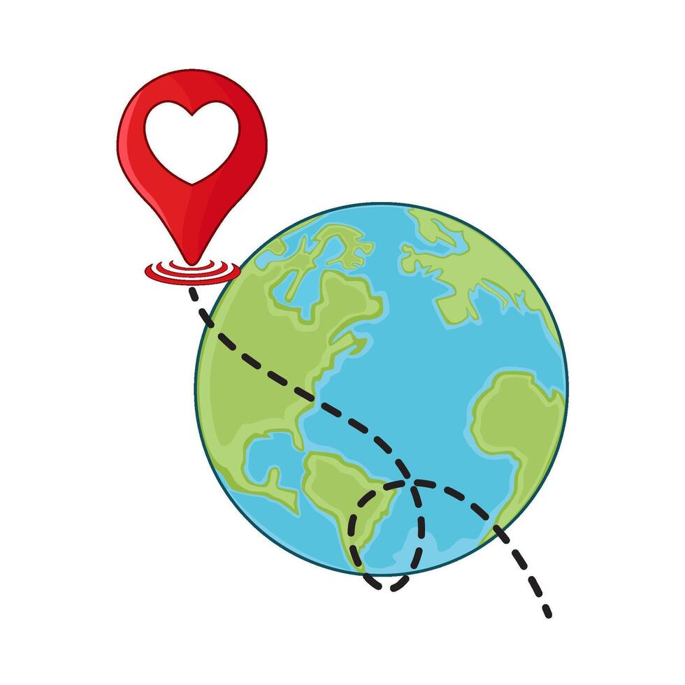 illustration of global location vector