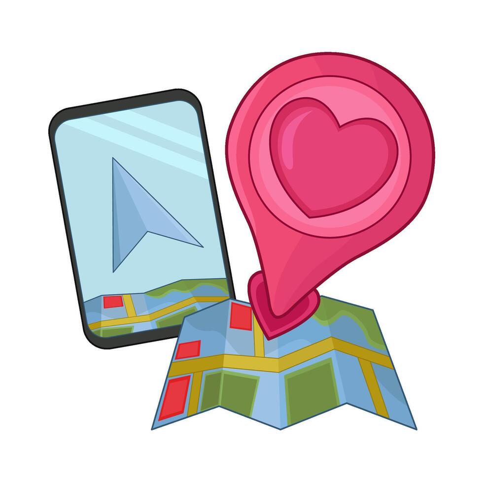 illustration of wedding location pin vector