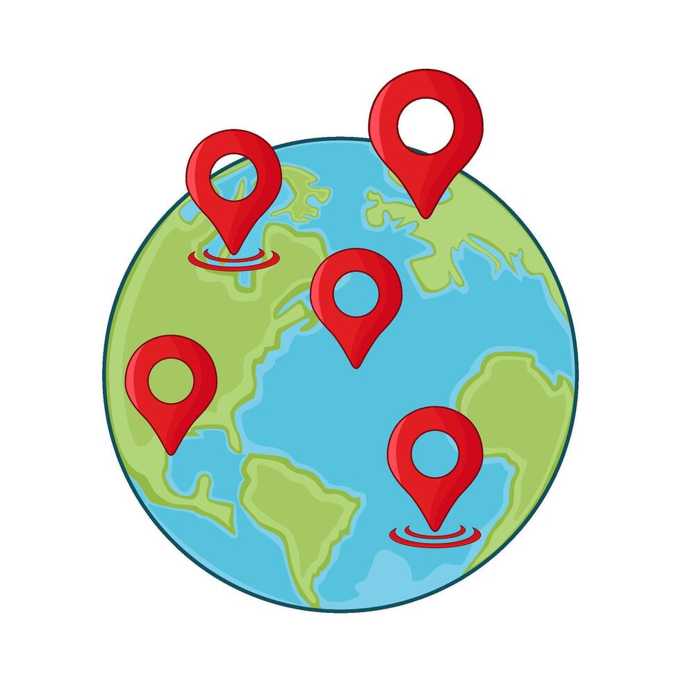 illustration of global location vector
