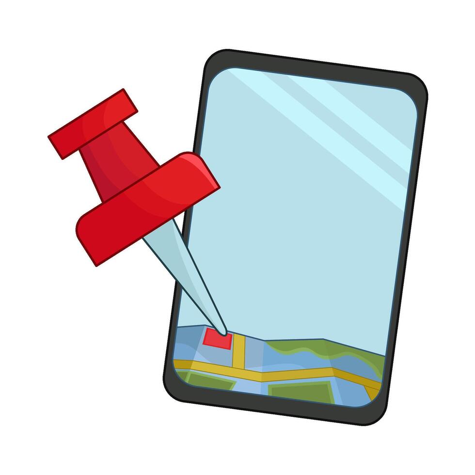 illustration of mobile gps vector
