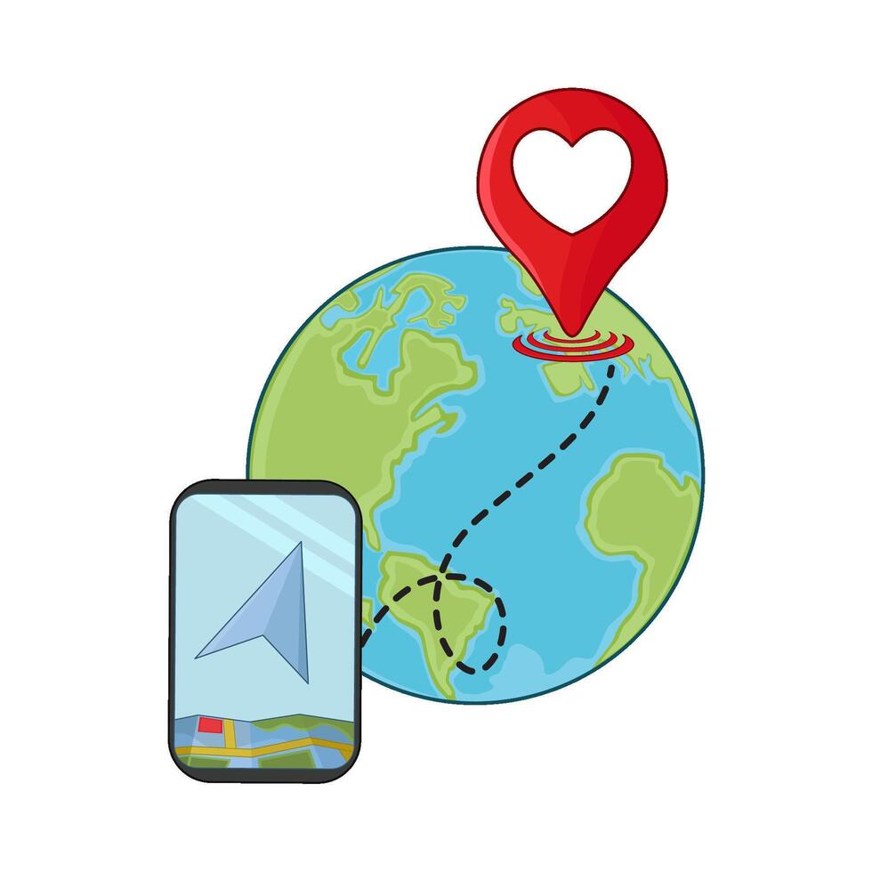 illustration of global location vector
