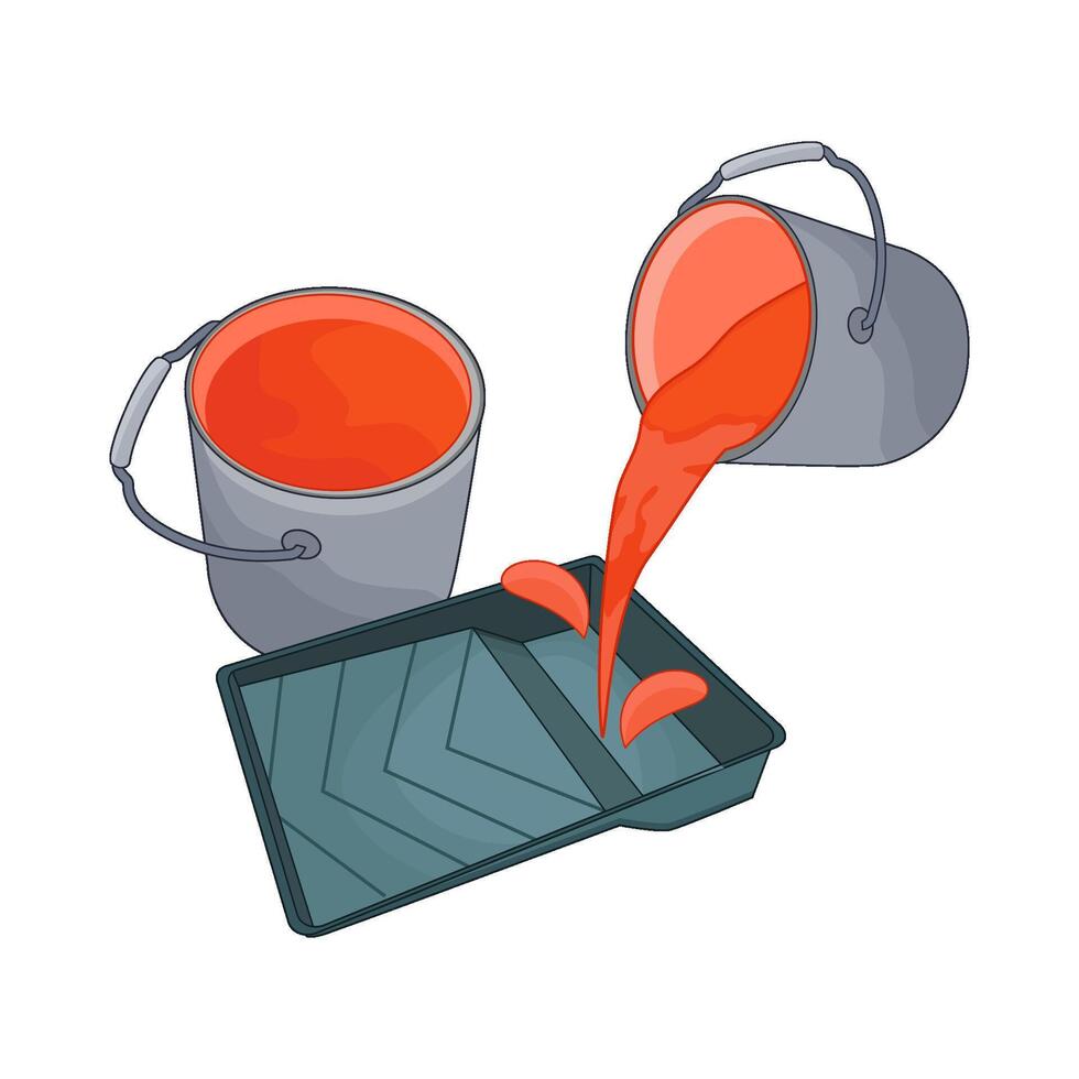 illustration of paint bucket vector