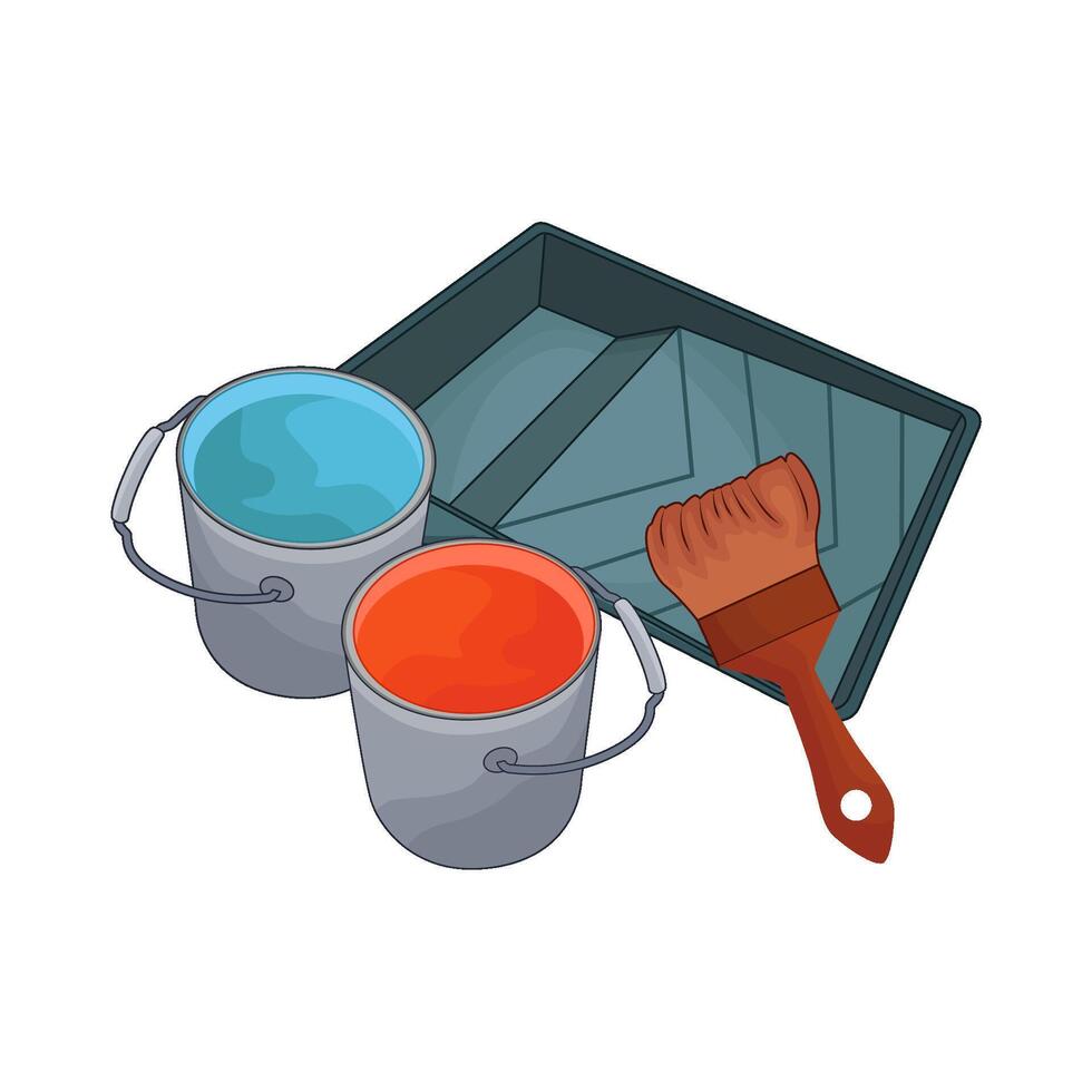 illustration of paint bucket vector