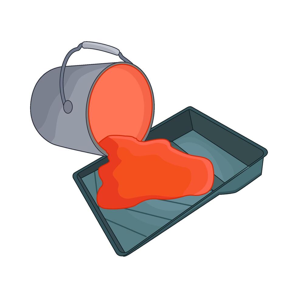 illustration of paint bucket vector