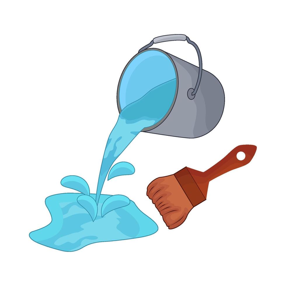 illustration of paint bucket vector